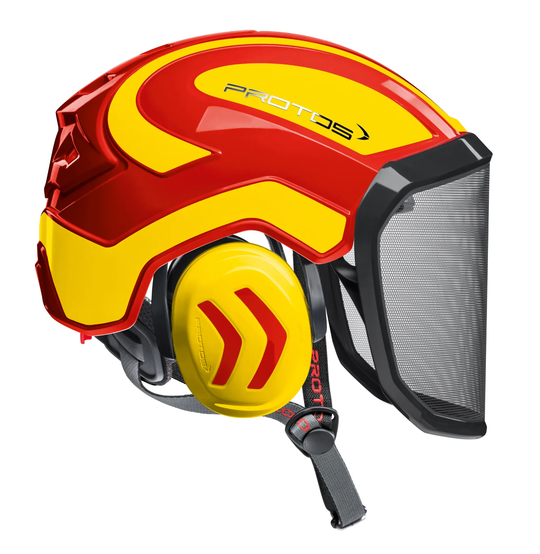 Protos Kit de casque complet Integral Climber Arborist rouge/jaune