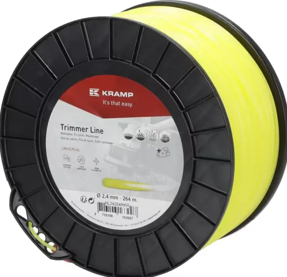 Fil de coupe Ø 2.4mm 264m rond jaune Kramp
