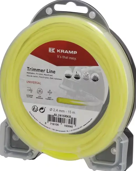 Fil de coupe Ø 2.4mm 15m rond jaune Kramp