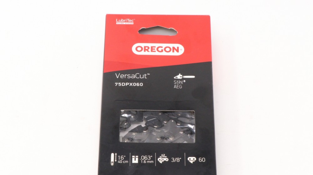 [75DPX060E] Chaîne de tronçonneuse 3/8" 1,6mm 60 DL demi-ciseau Versacut Boite Oregon