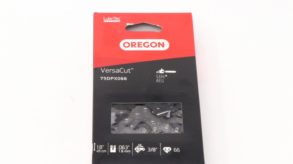 [75DPX066E] Chaîne de tronçonneuse 3/8" 1,6mm 66 DL demi-ciseau Versacut Boite Oregon