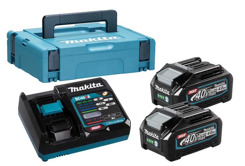 Powerpack 40Vmax XGT Lithium-Ion (2 accus BL4040 + 1 chargeur) en coffret MAKPAC 191J97-1*