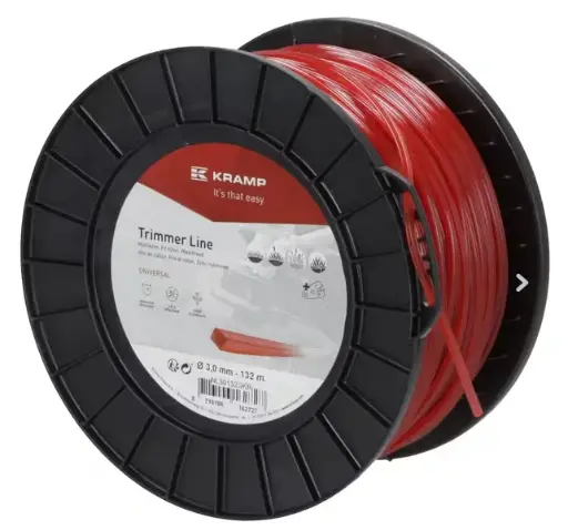 [NL30132SKR] Fil de coupe Ø 3mm 132m carré rouge Kramp