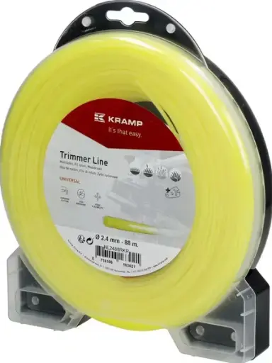 [NL2488RKR] Fil de coupe Ø 2.4mm 88m rond jaune Kramp