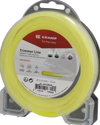 [NL2415RKR] Fil de coupe Ø 2.4mm 15m rond jaune Kramp