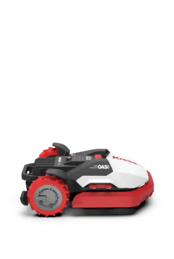 [KR136E] La tondeuse robot Kress Mission Mega gère des pelouses jusqu'à 6 500 m² grâce au système OAS (Obstacle Avoidance System) KR136E